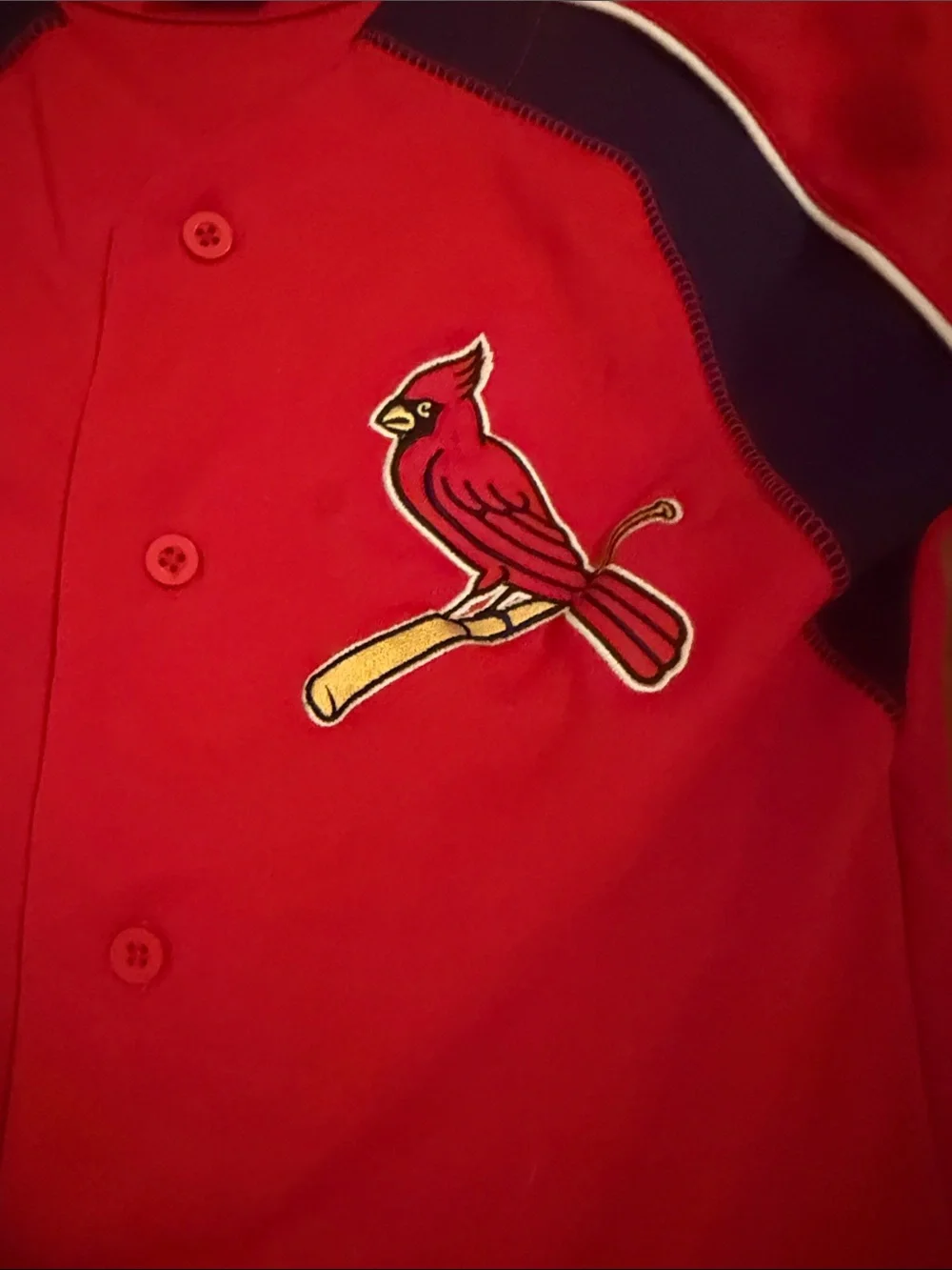 Glaus Nike Red and Navy St. Louis Cardinals Kids Baseball Jersey